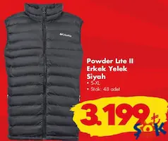 COLUMBİA POWDER LİTE II ERKEK YELEK SİYAH fiyat ve kampanya bilgisi